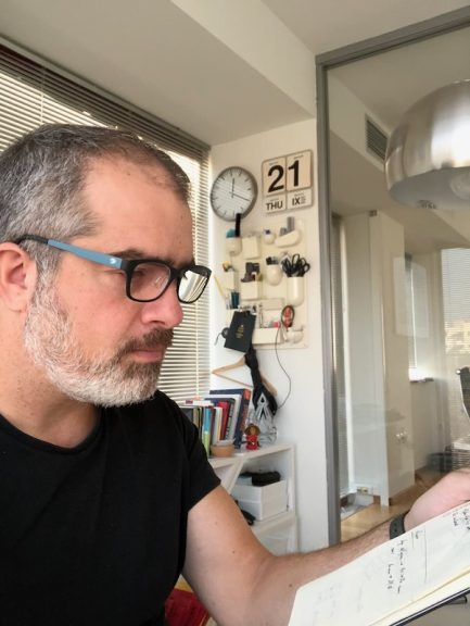 Alex side portrait at the studio